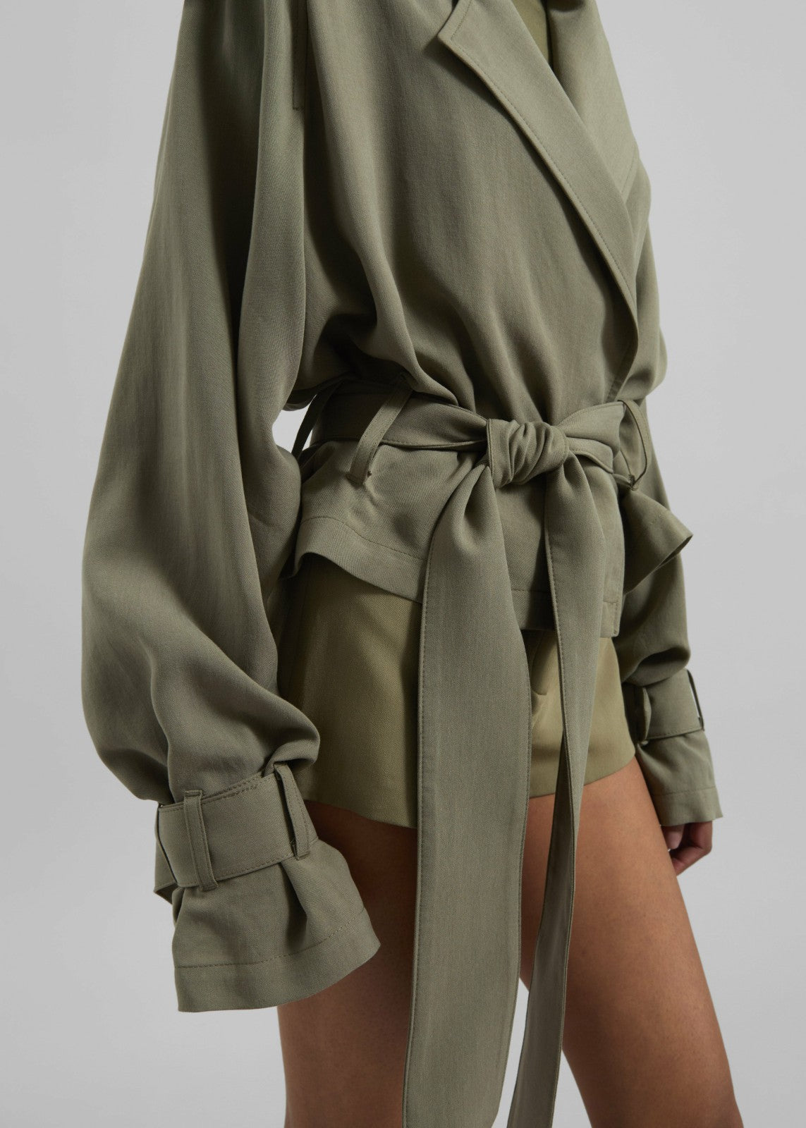 Simona Short Trench - Khaki