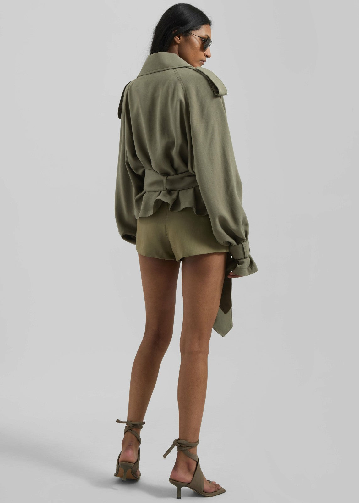 Simona Short Trench - Khaki
