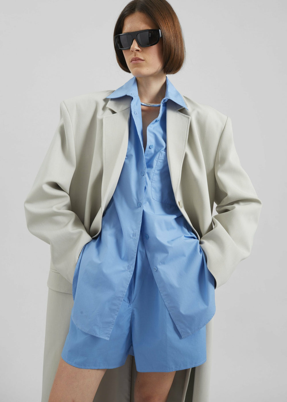 Tribeca Long Coat - Stone