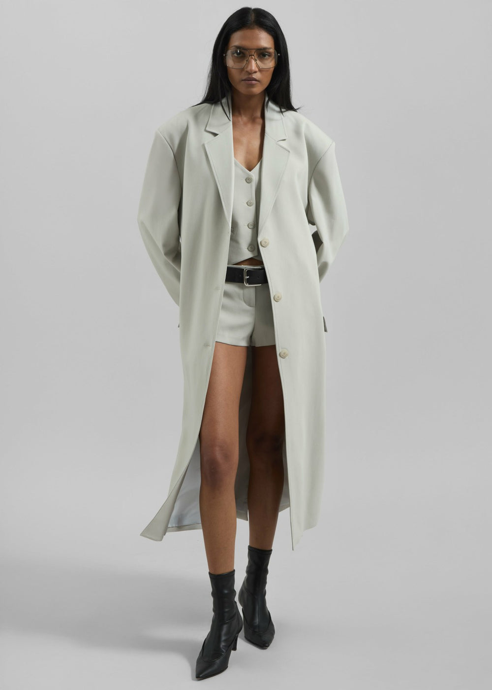 Tribeca Long Coat - Stone