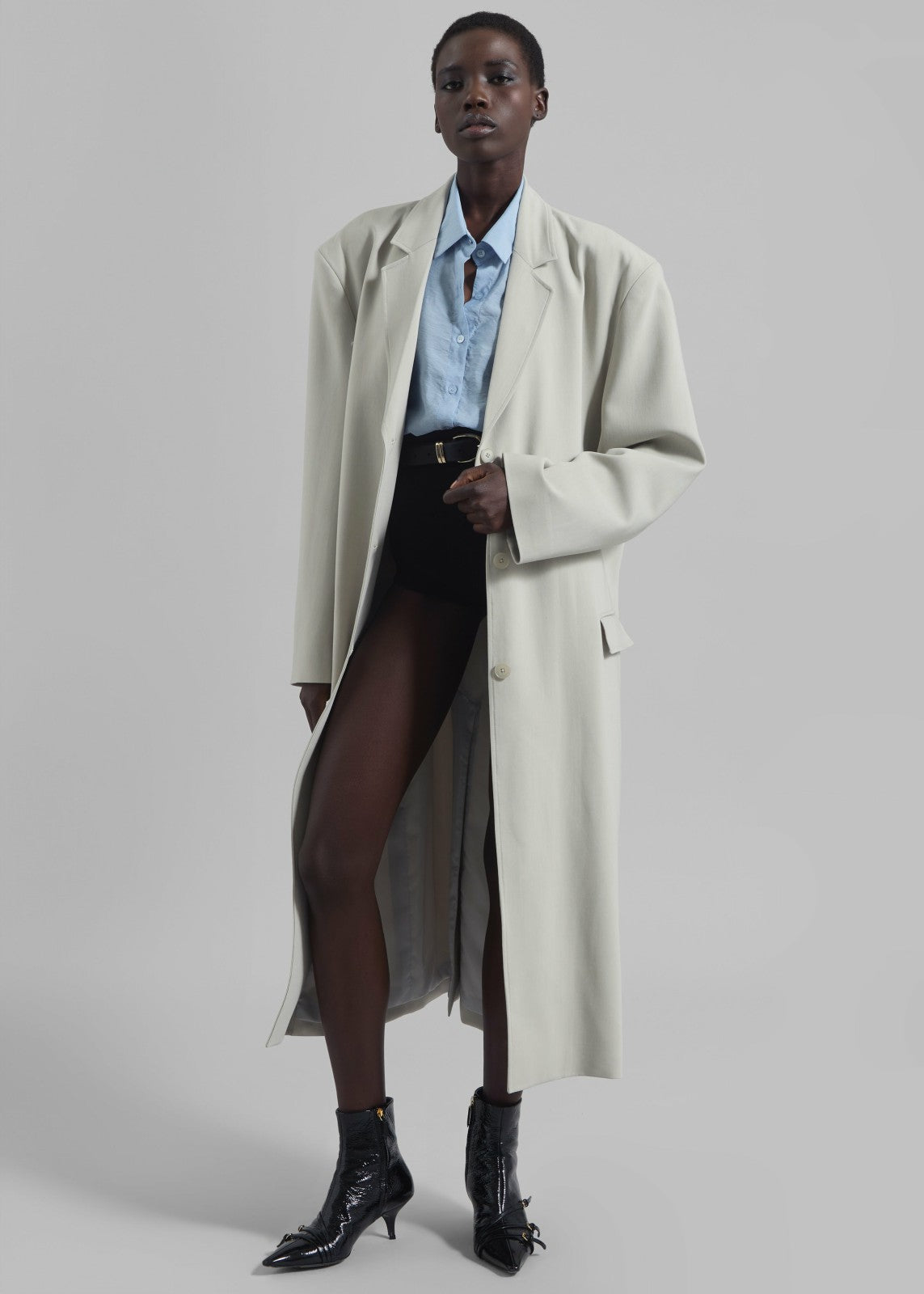 Tribeca Long Coat - Stone