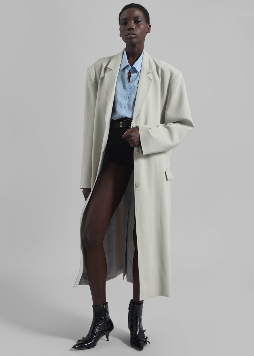 Tribeca Long Coat - Stone