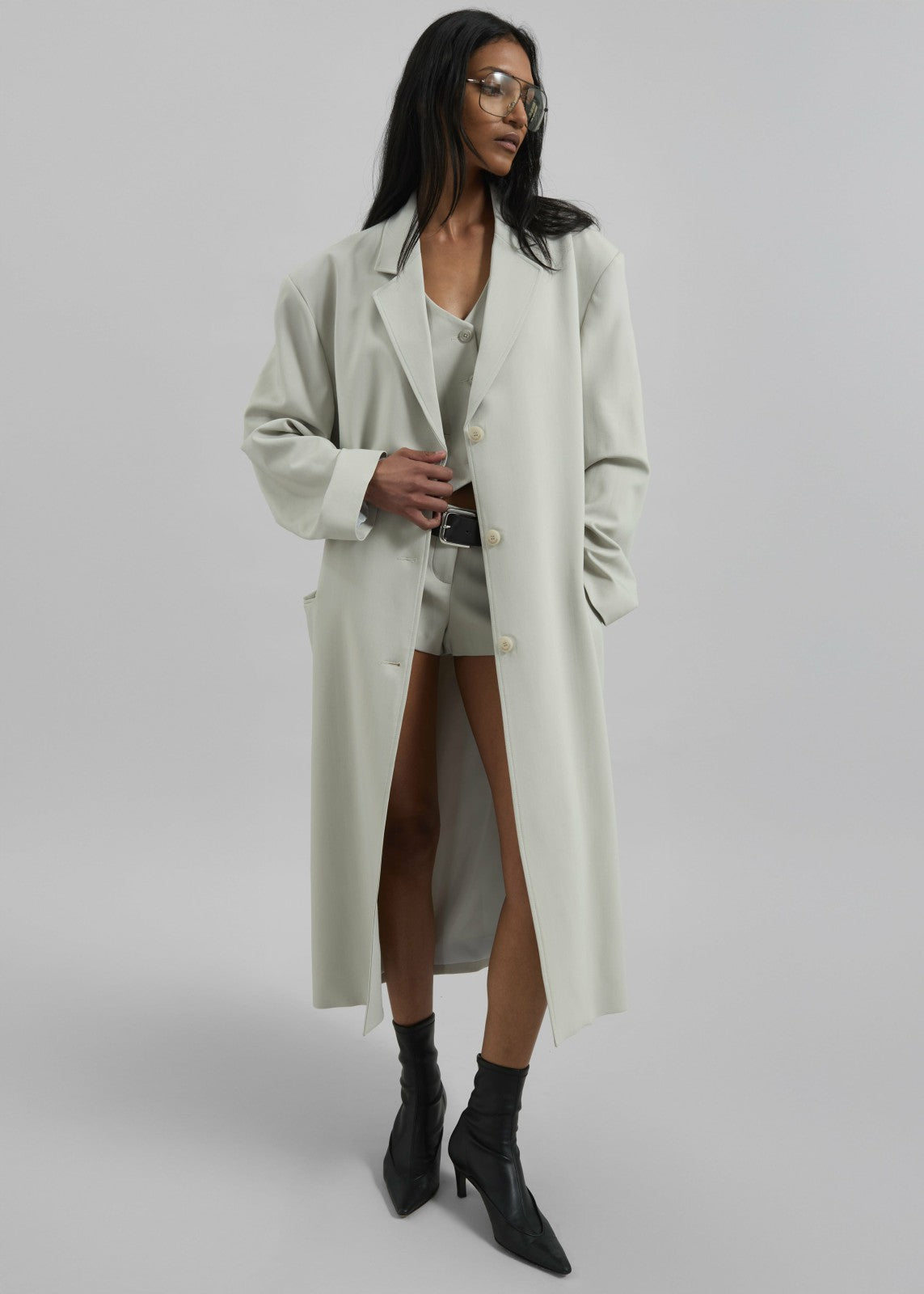 Tribeca Long Coat - Stone