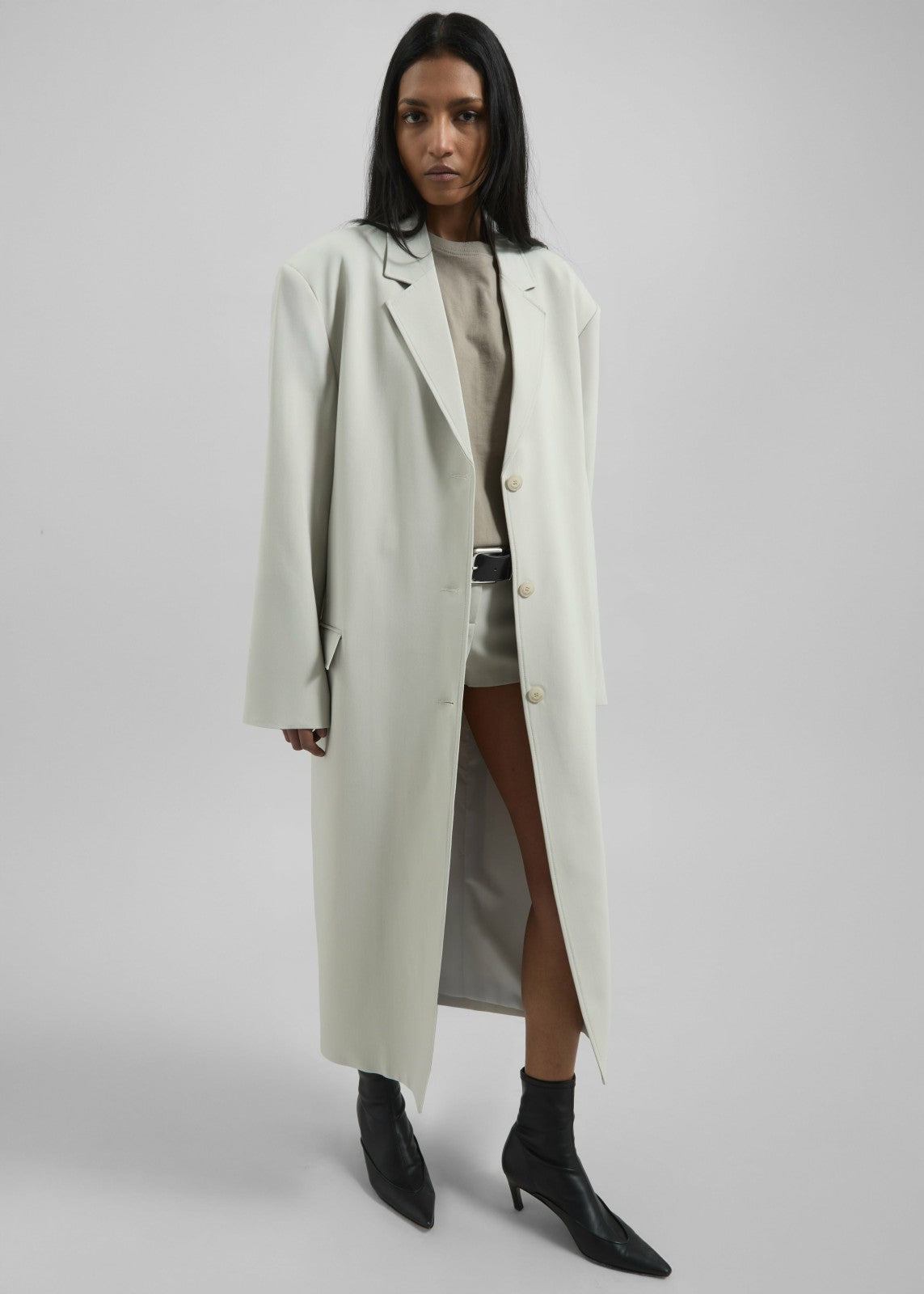 Tribeca Long Coat - Stone