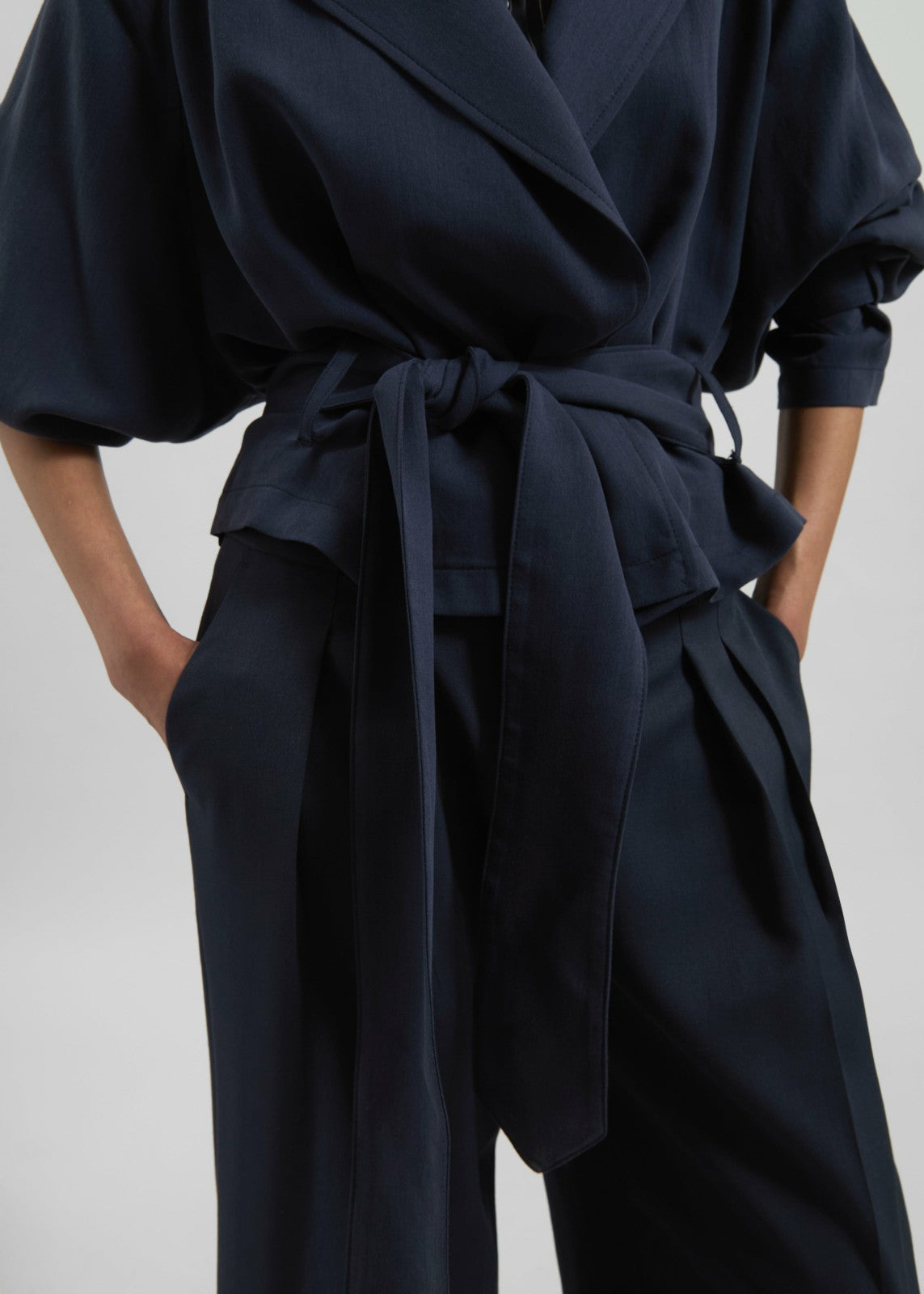 Simona Short Trench - Navy