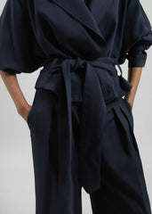 Simona Short Trench - Navy