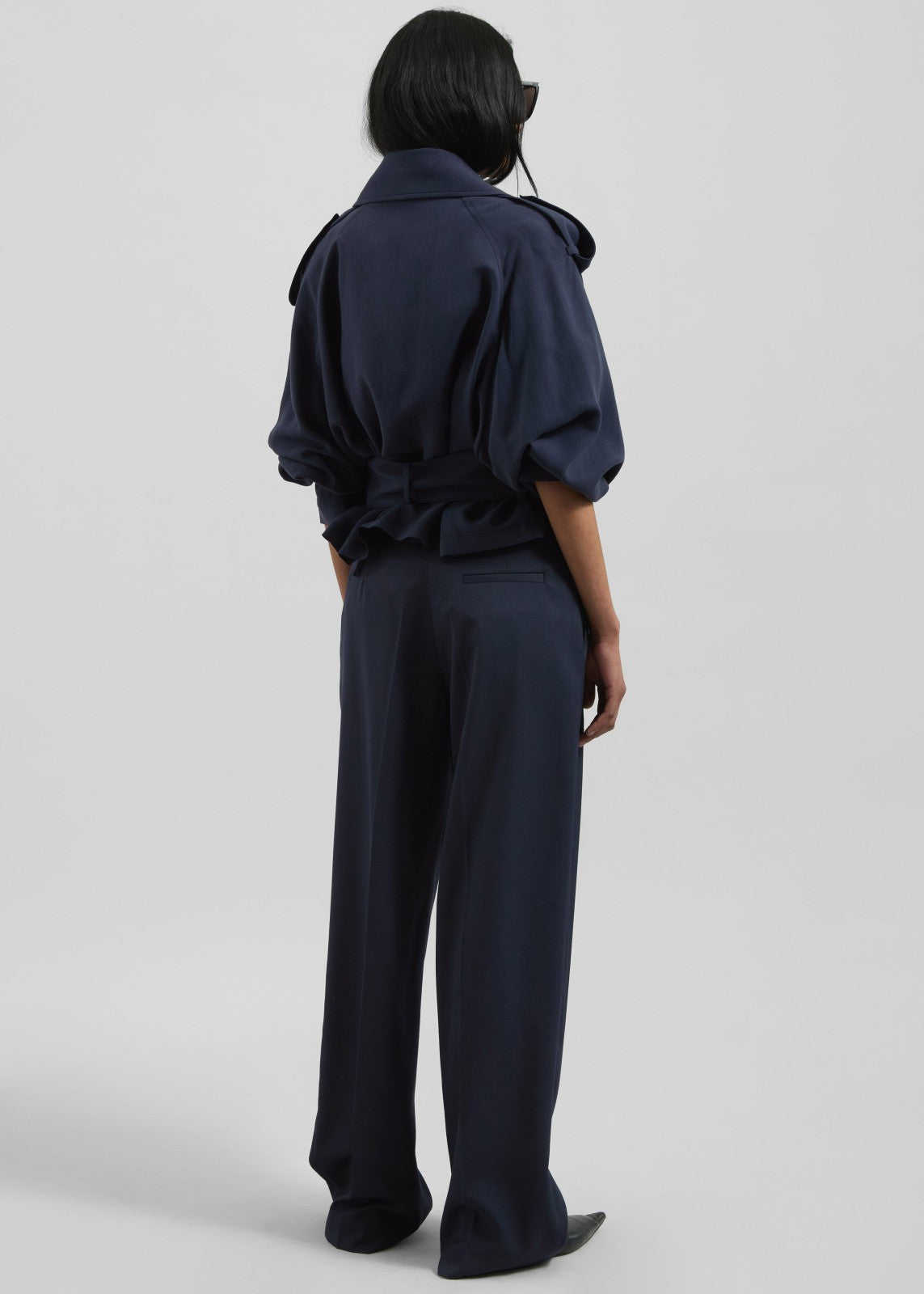 Simona Short Trench - Navy