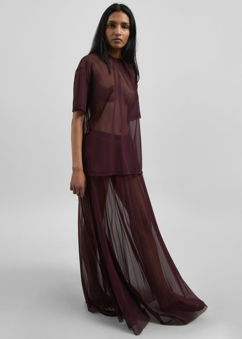 Zolli Mesh Tee - Burgundy