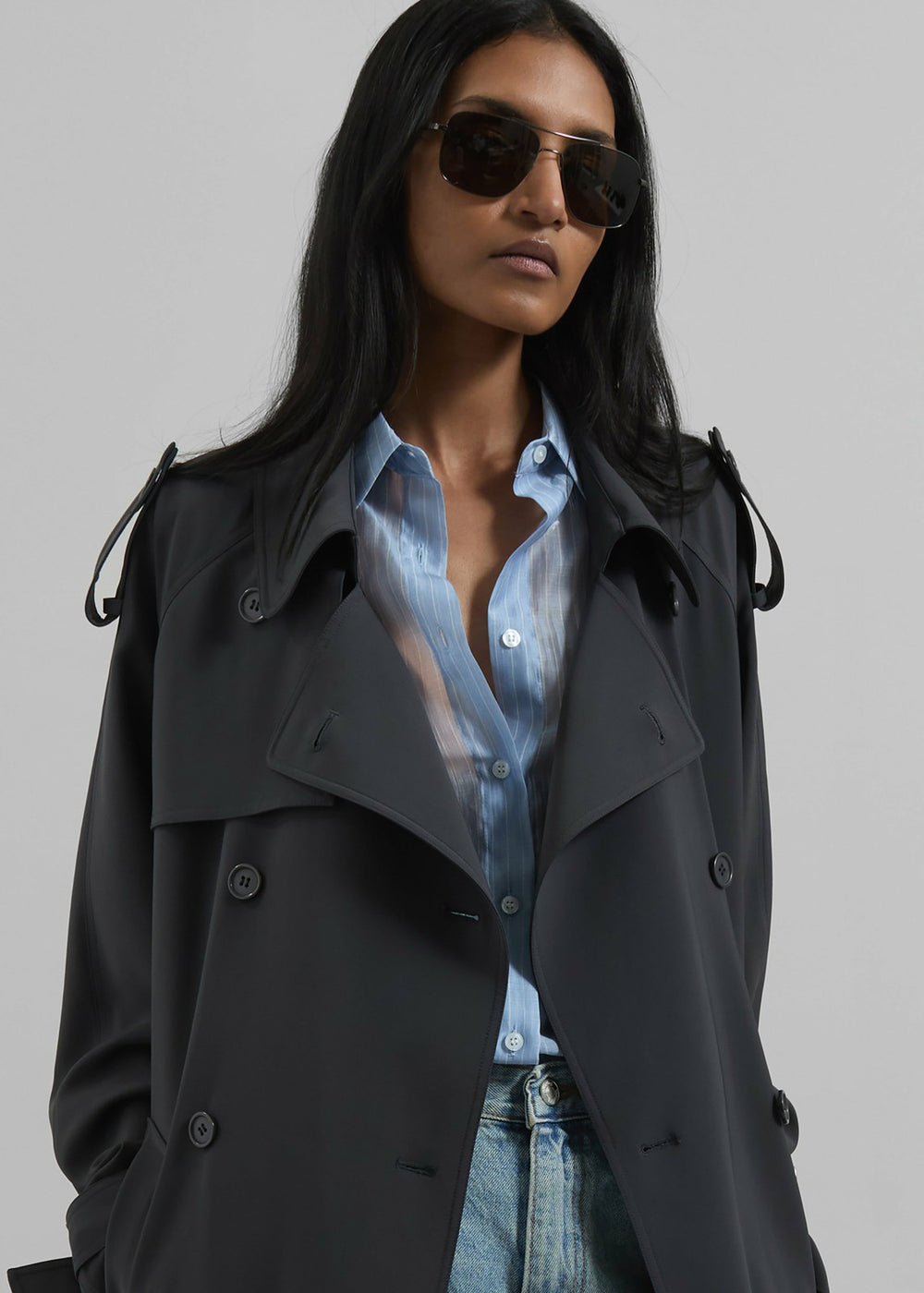 Veyron Trench Coat - Storm Grey