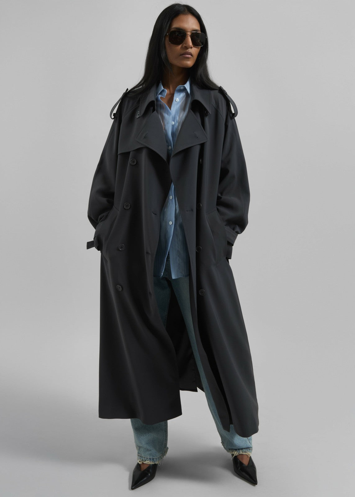 Veyron Trench Coat - Storm Grey