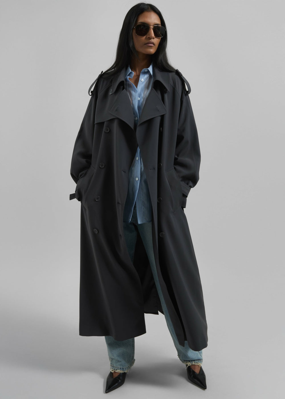 Veyron Trench Coat - Storm Grey