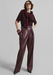 Selvan Sheer T-Shirt - Burgundy