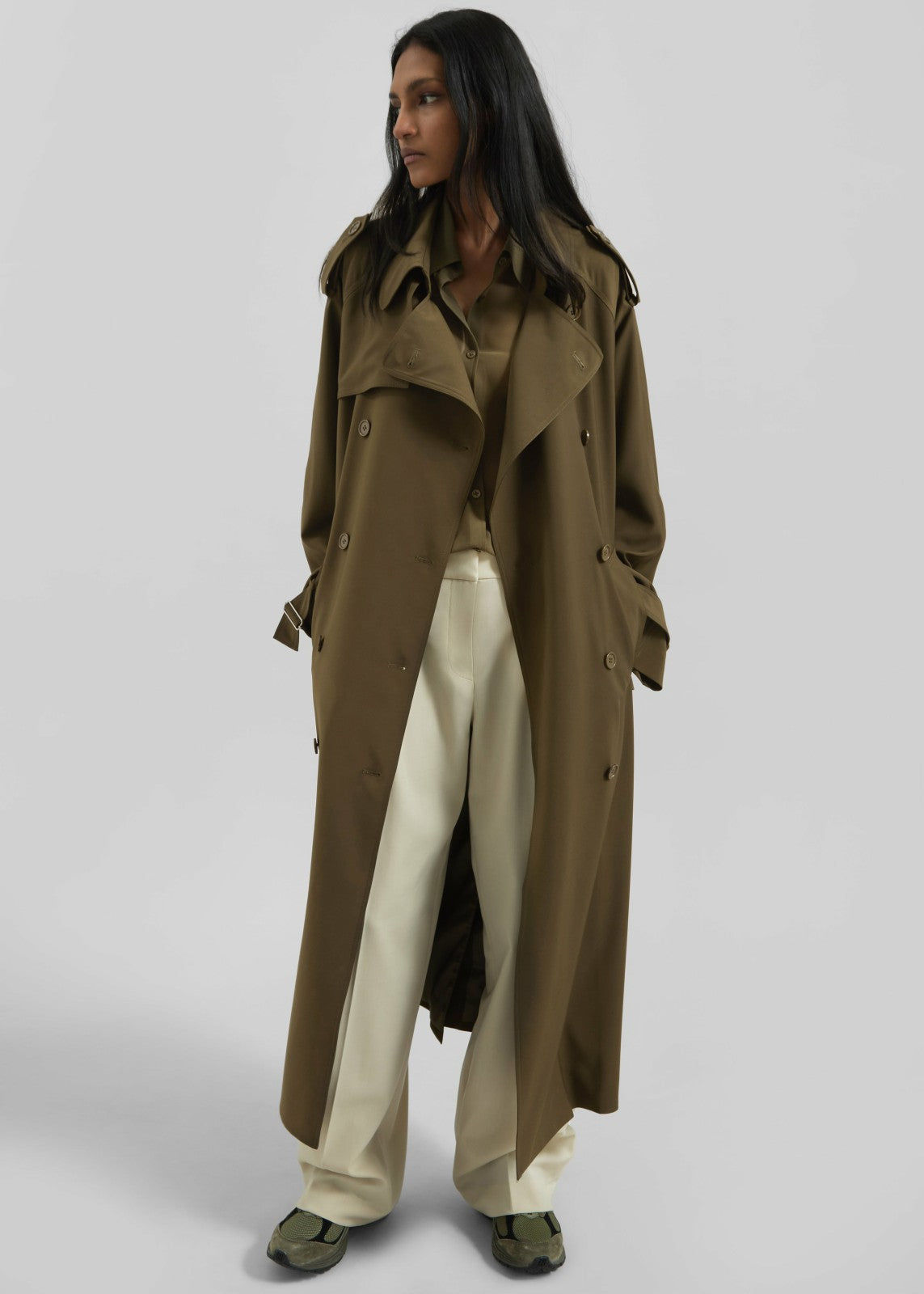 Veyron Trench Coat - Khaki