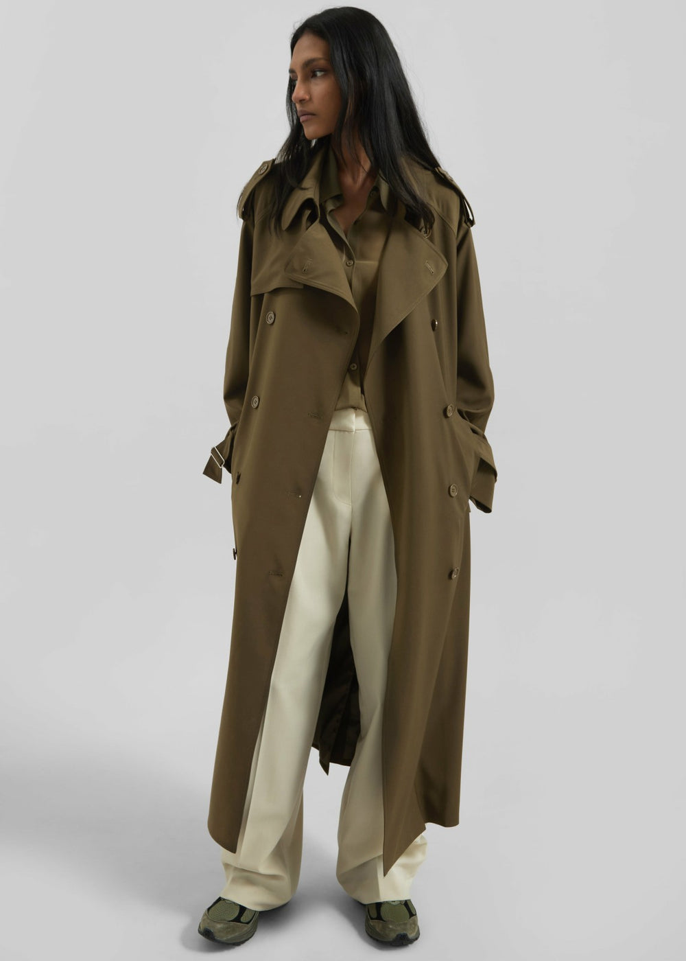 Veyron Trench Coat - Khaki