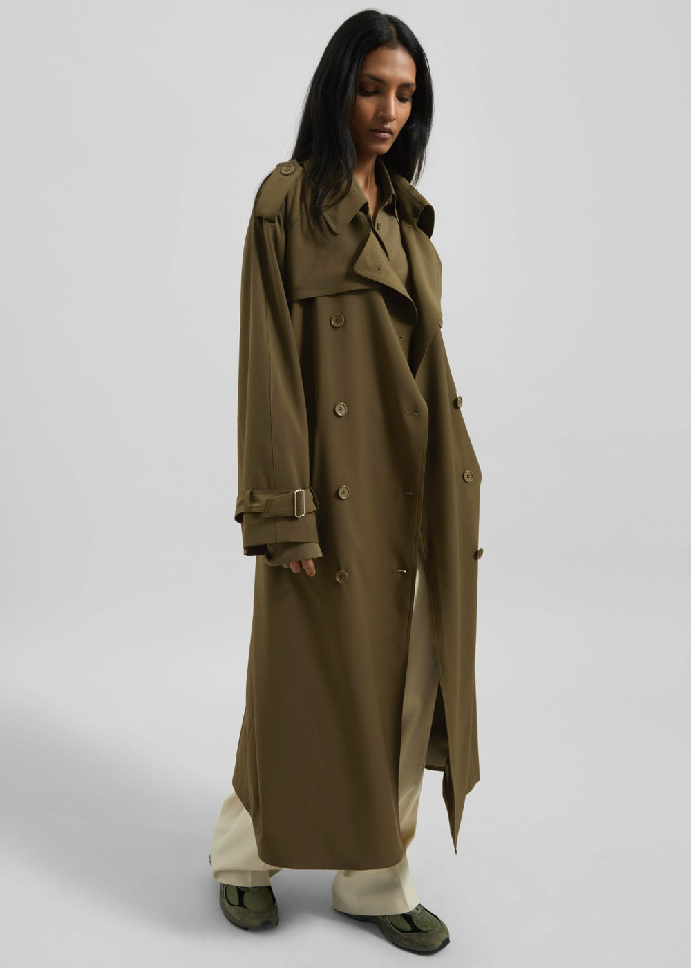 Veyron Trench Coat - Khaki