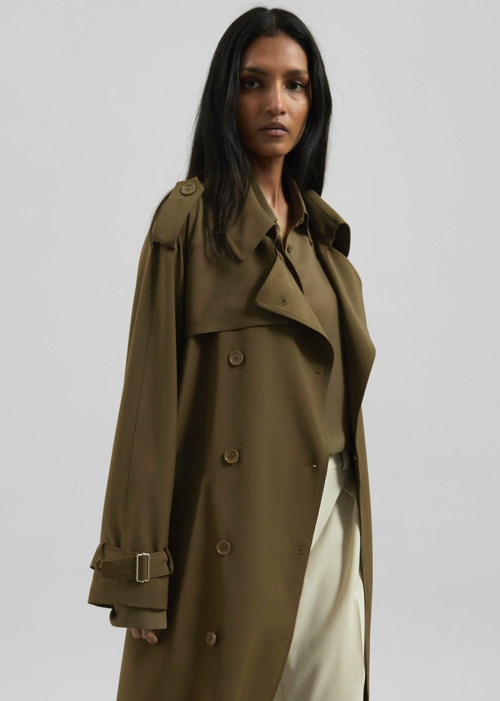 Veyron Trench Coat - Khaki