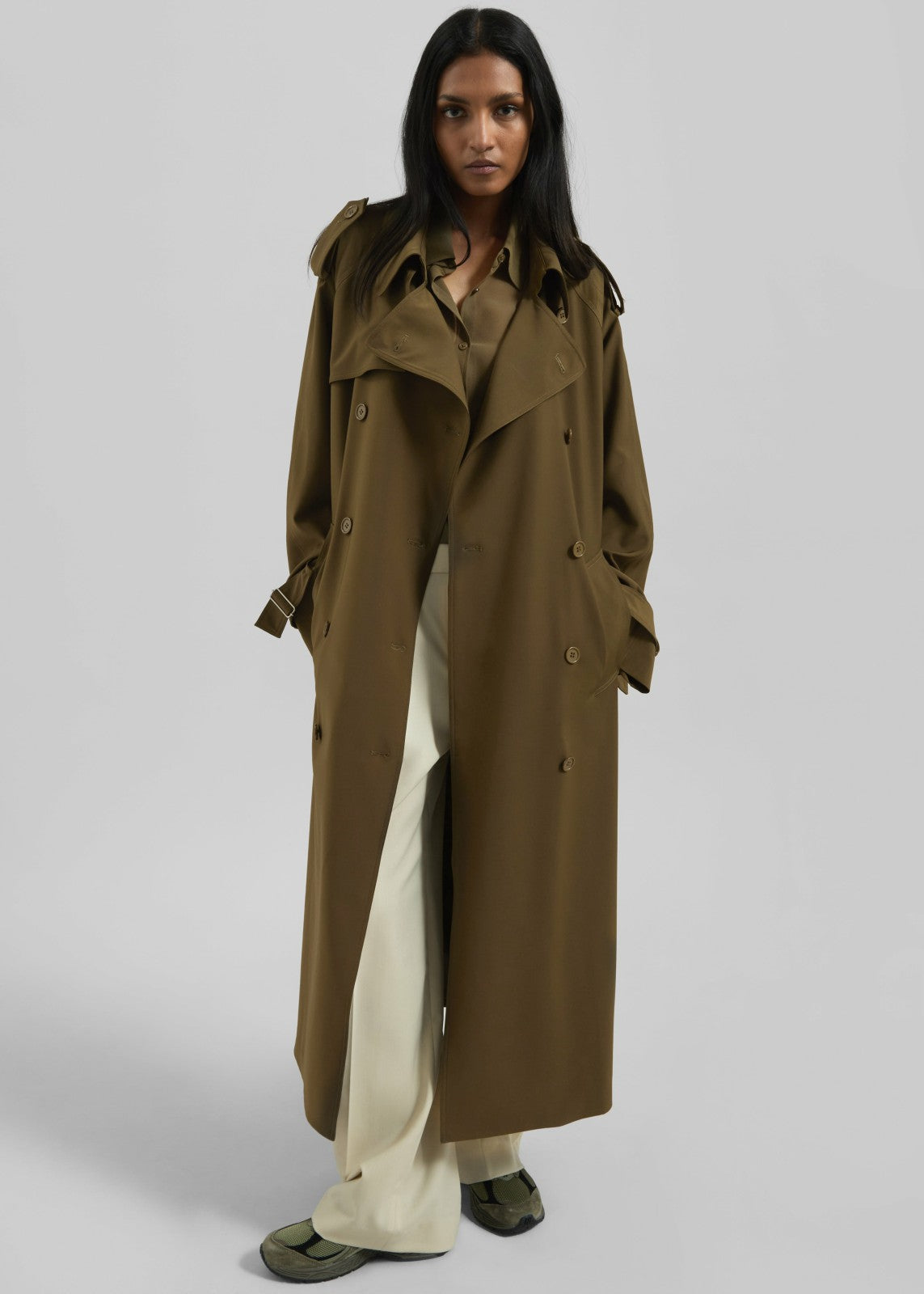 Veyron Trench Coat - Khaki