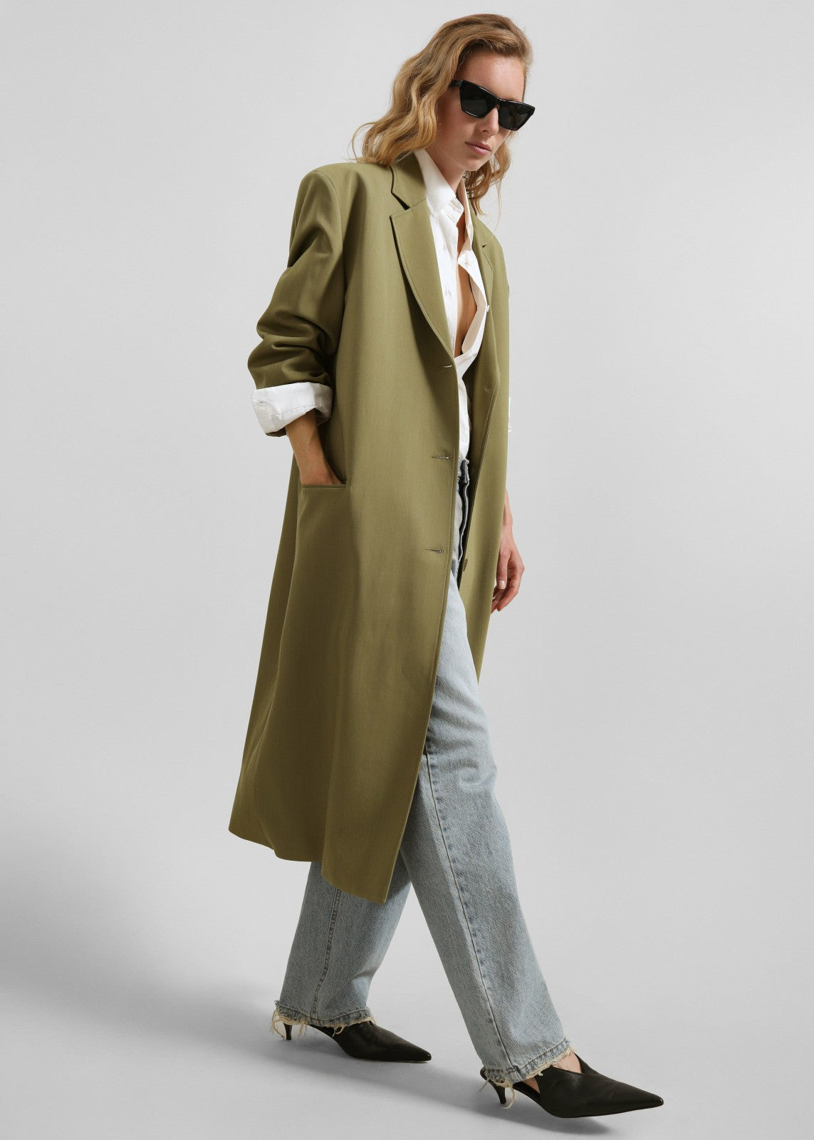 Tribeca Long Coat - Khaki