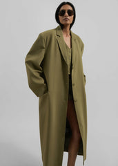 Tribeca Long Coat - Khaki