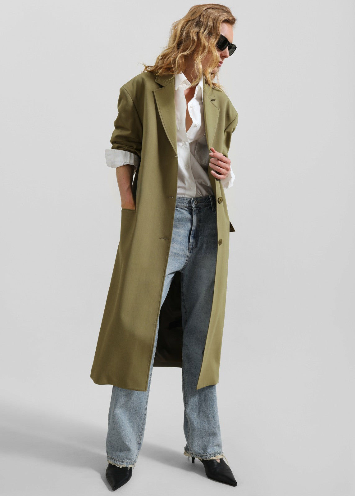 Tribeca Long Coat - Khaki