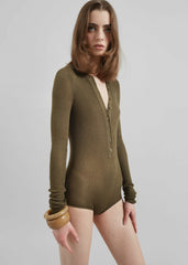 Solana Polo Bodysuit - Khaki