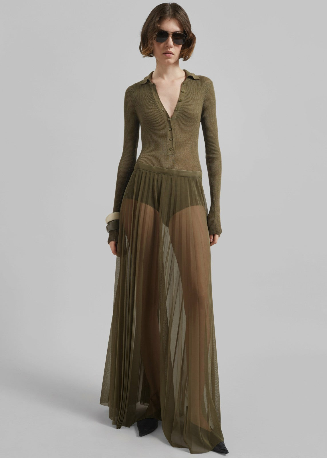 Solana Polo Bodysuit - Khaki