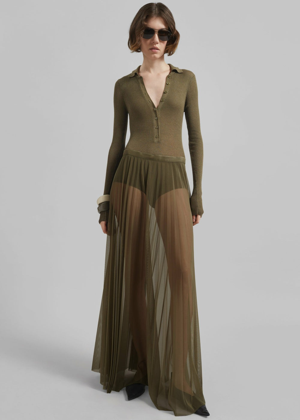 Solana Polo Bodysuit - Khaki