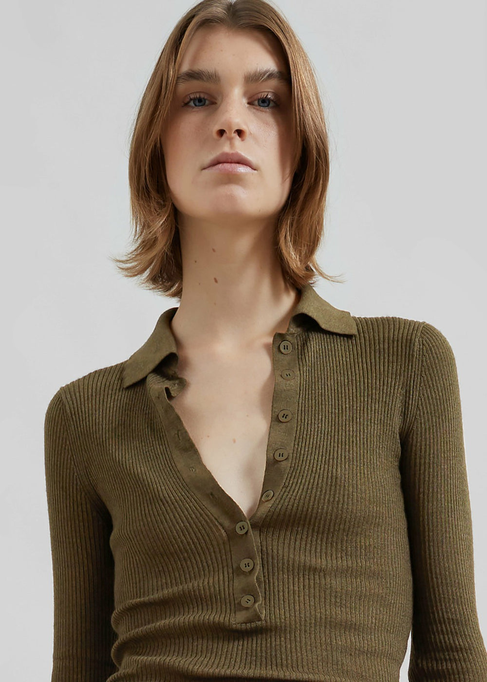 Solana Polo Bodysuit - Khaki