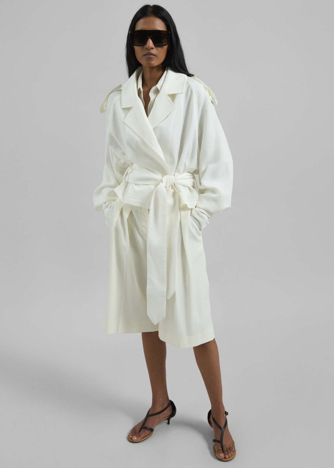 Simona Short Trench - Off White
