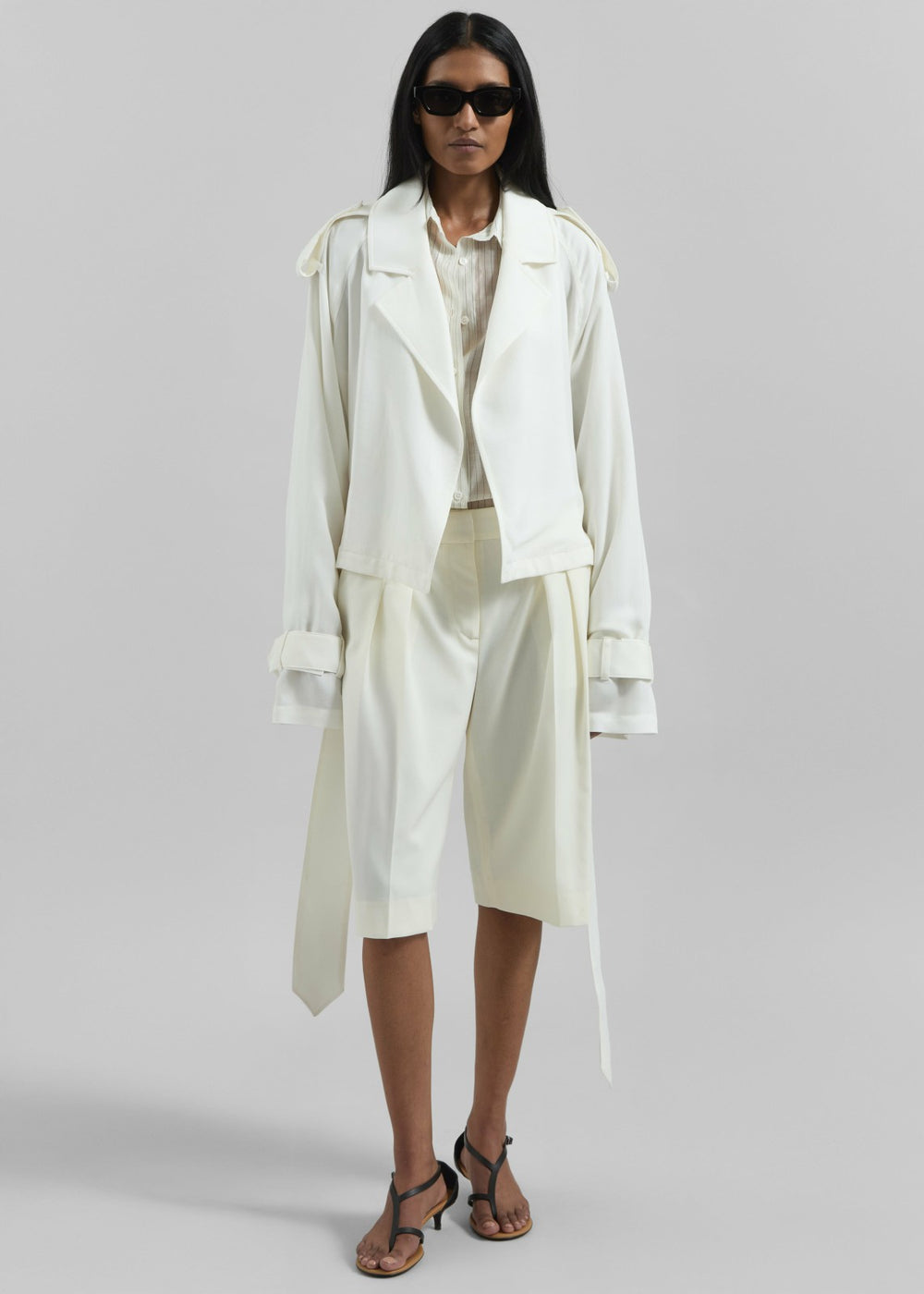 Simona Short Trench - Off White