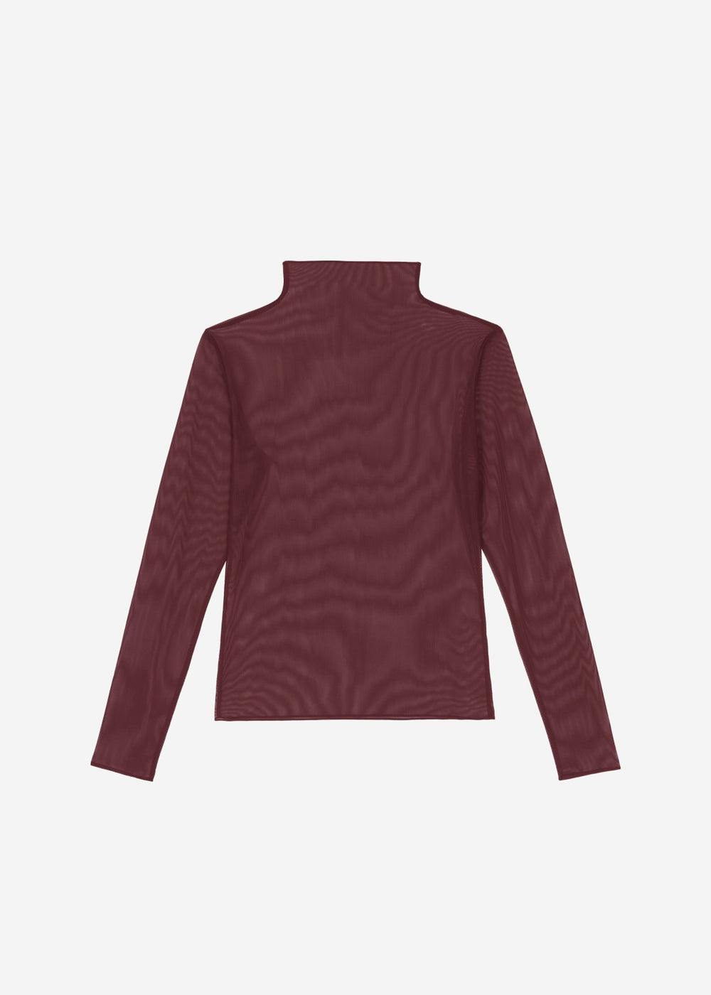 Tulia Long Sleeve Mesh Tee - Burgundy