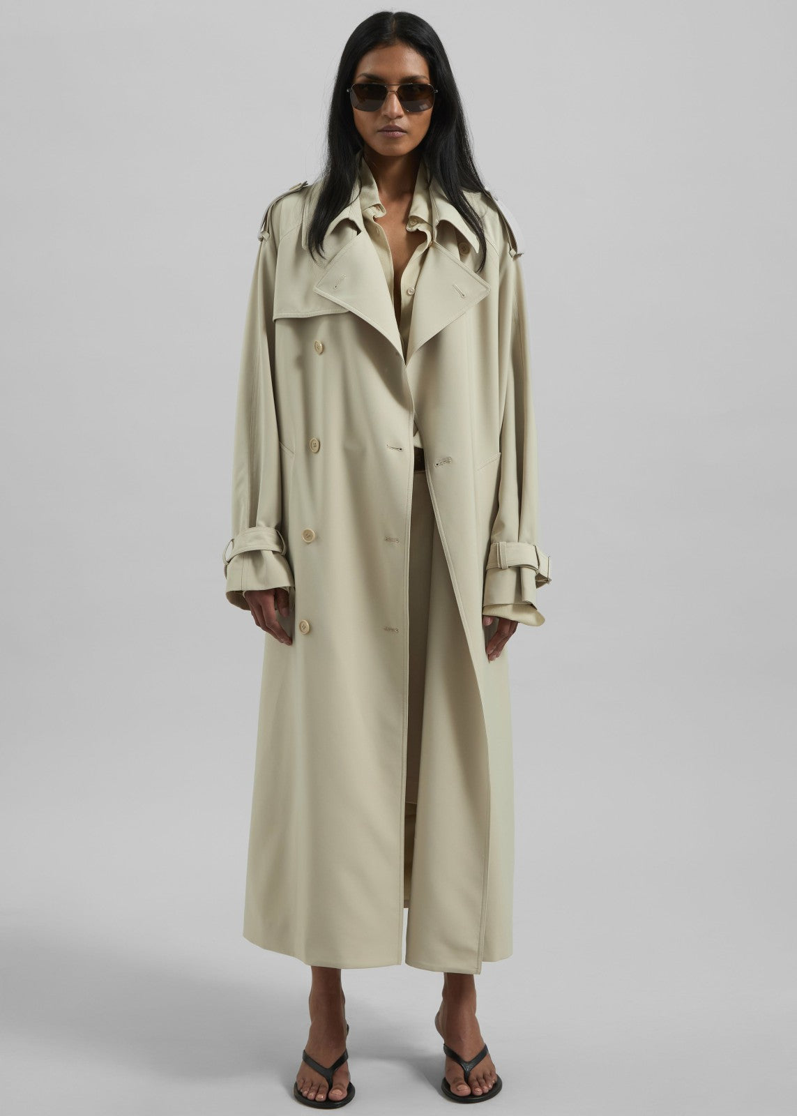 Veyron Trench Coat - Cement