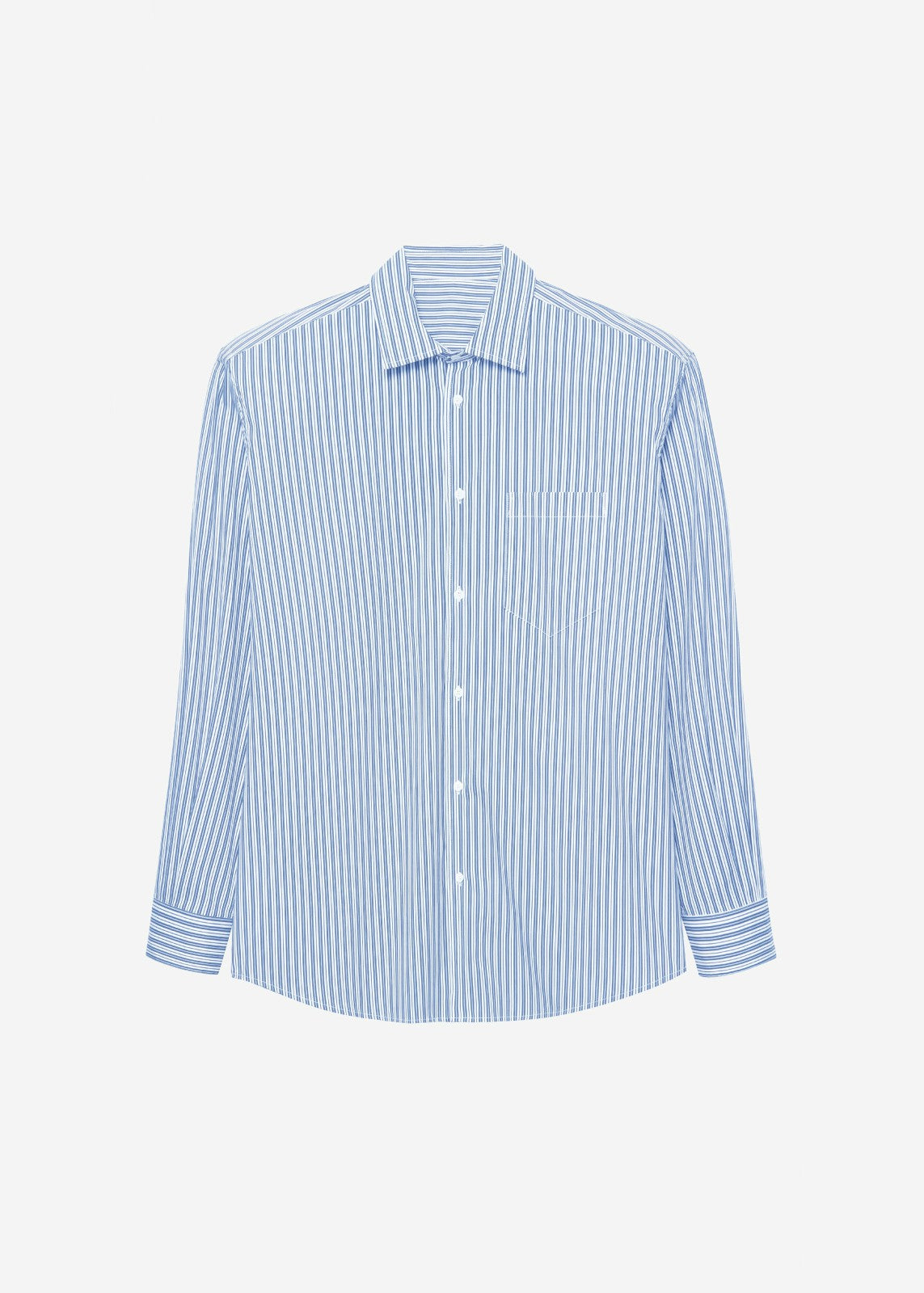 Cyrus Button Up Shirt - Blue/White Stripe