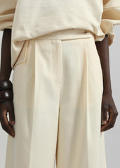 Kamila Wide Leg Trousers - Light Peach