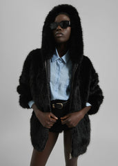 Skarn Faux Fur Jacket - Black