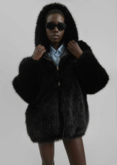 Skarn Faux Fur Jacket - Black
