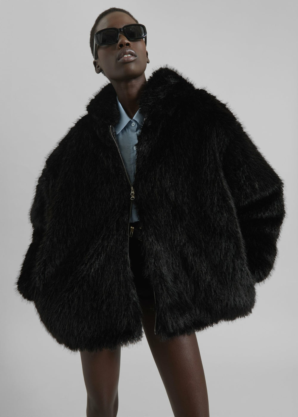 Skarn Faux Fur Jacket - Black