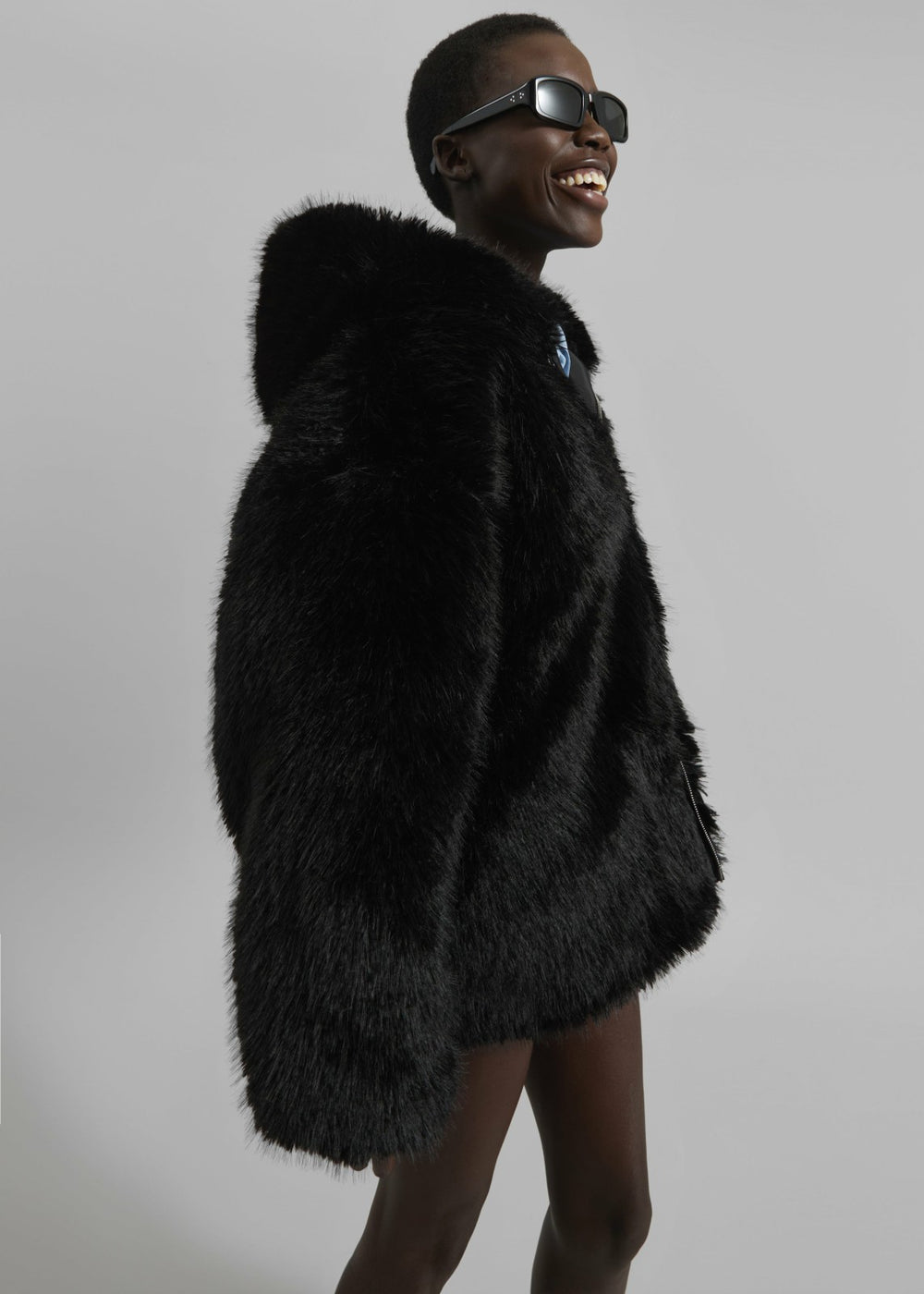 Skarn Faux Fur Jacket - Black