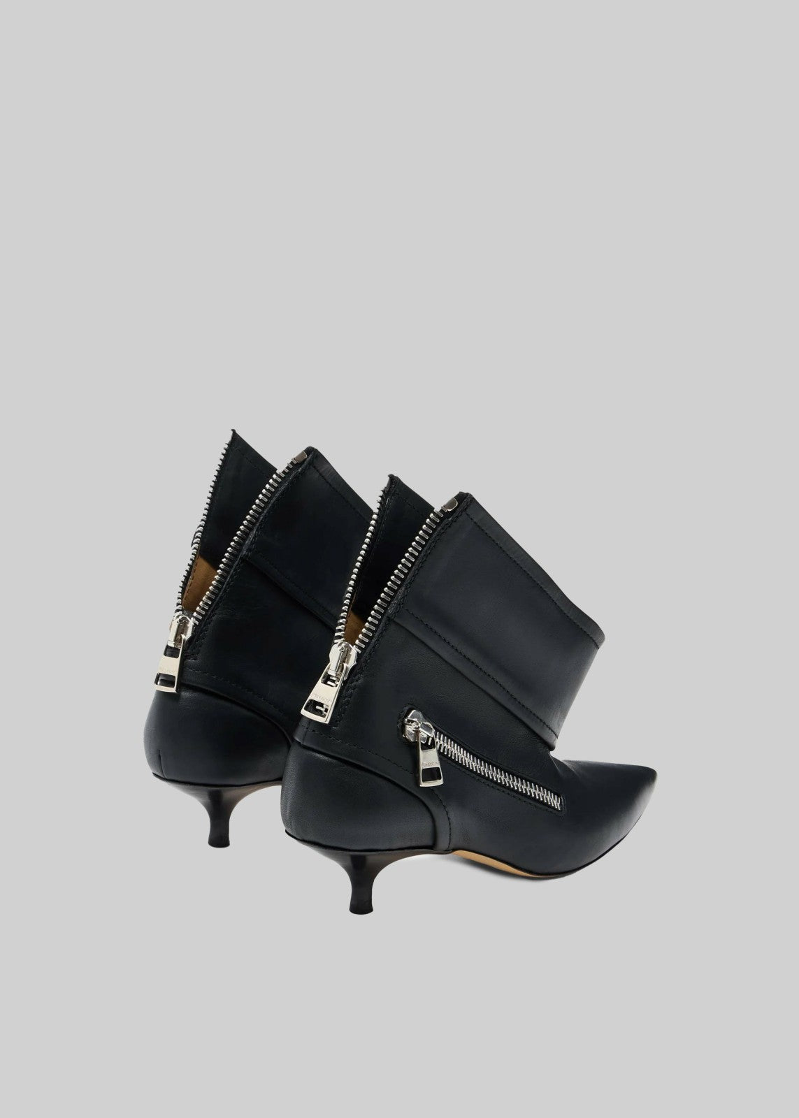 JW Anderson Kitten Heel Biker Boots - Black