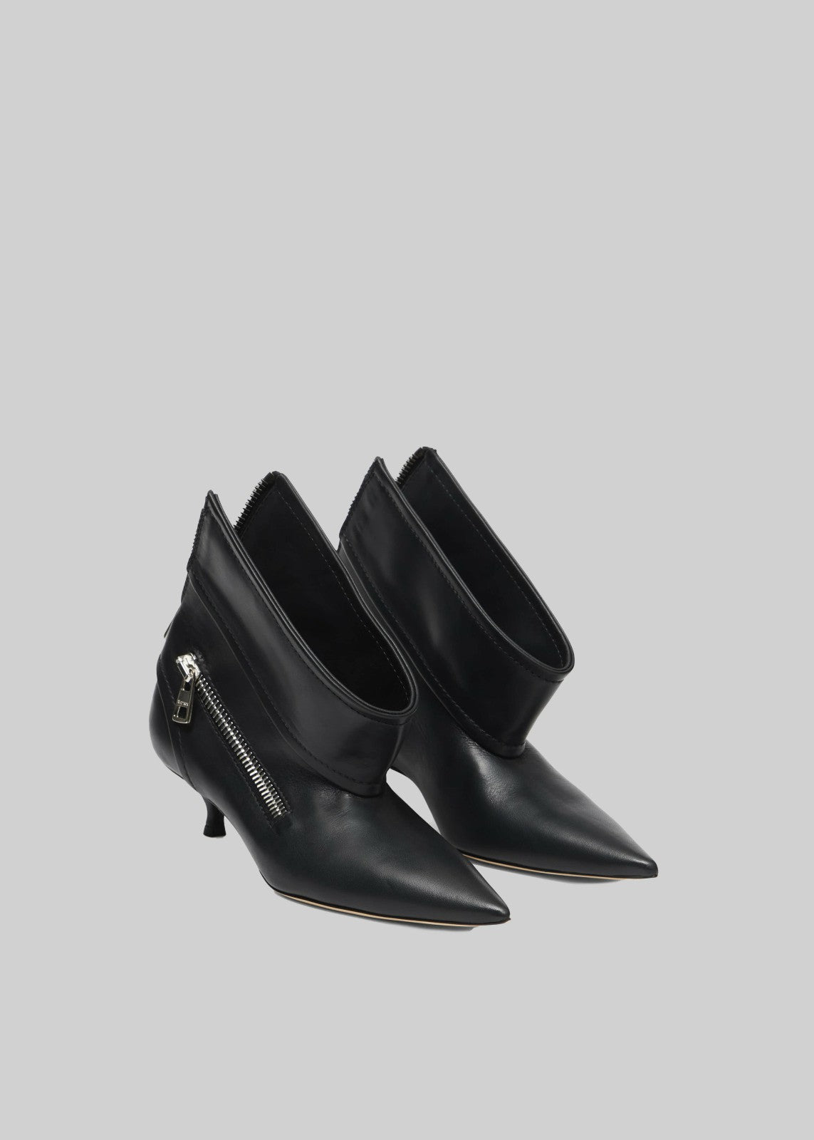 JW Anderson Kitten Heel Biker Boots - Black