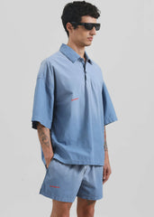 JW Anderson Logo Print Shorts - Light Blue