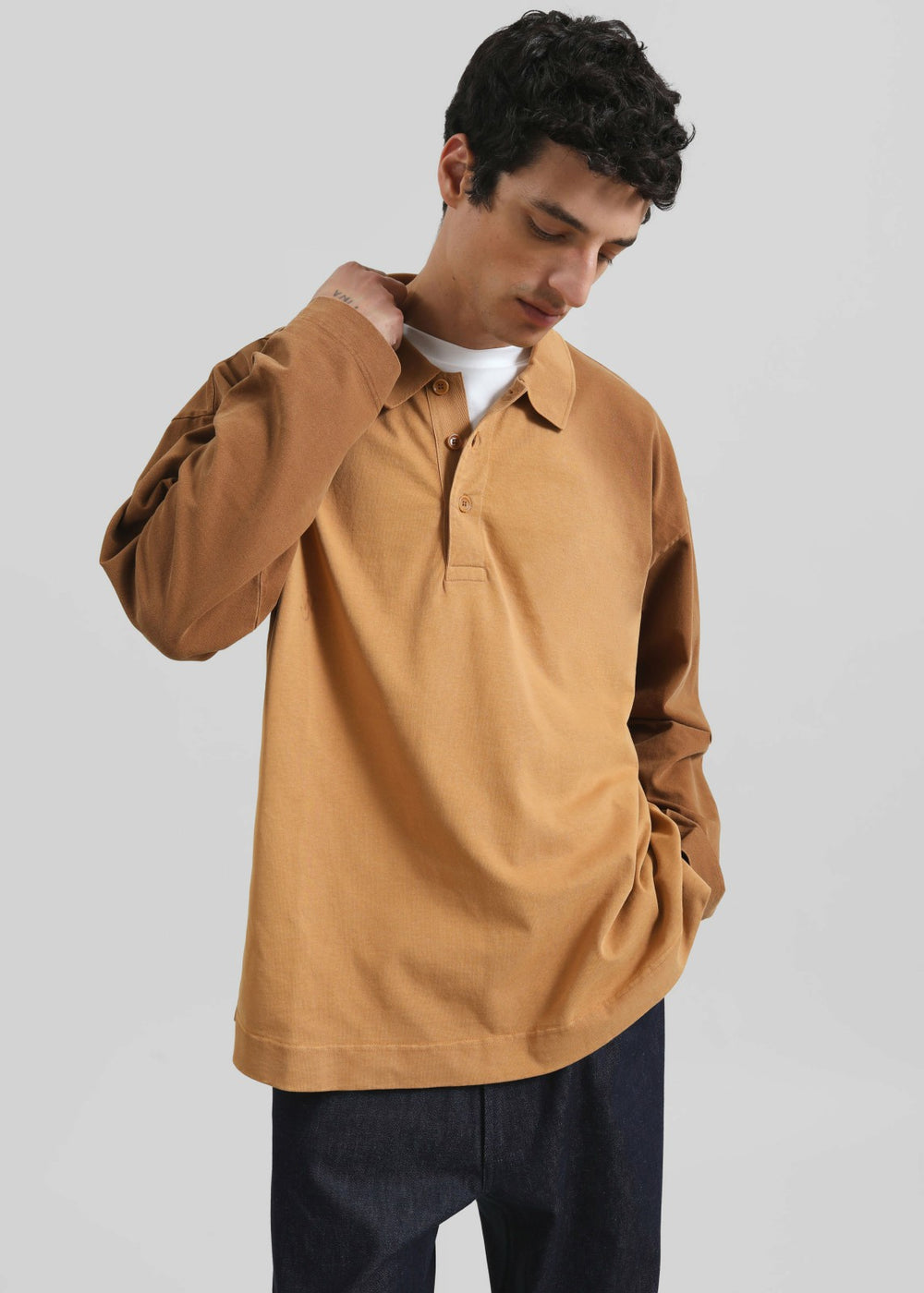 JW Anderson Long Sleeve Rugby Polo - Tobacco