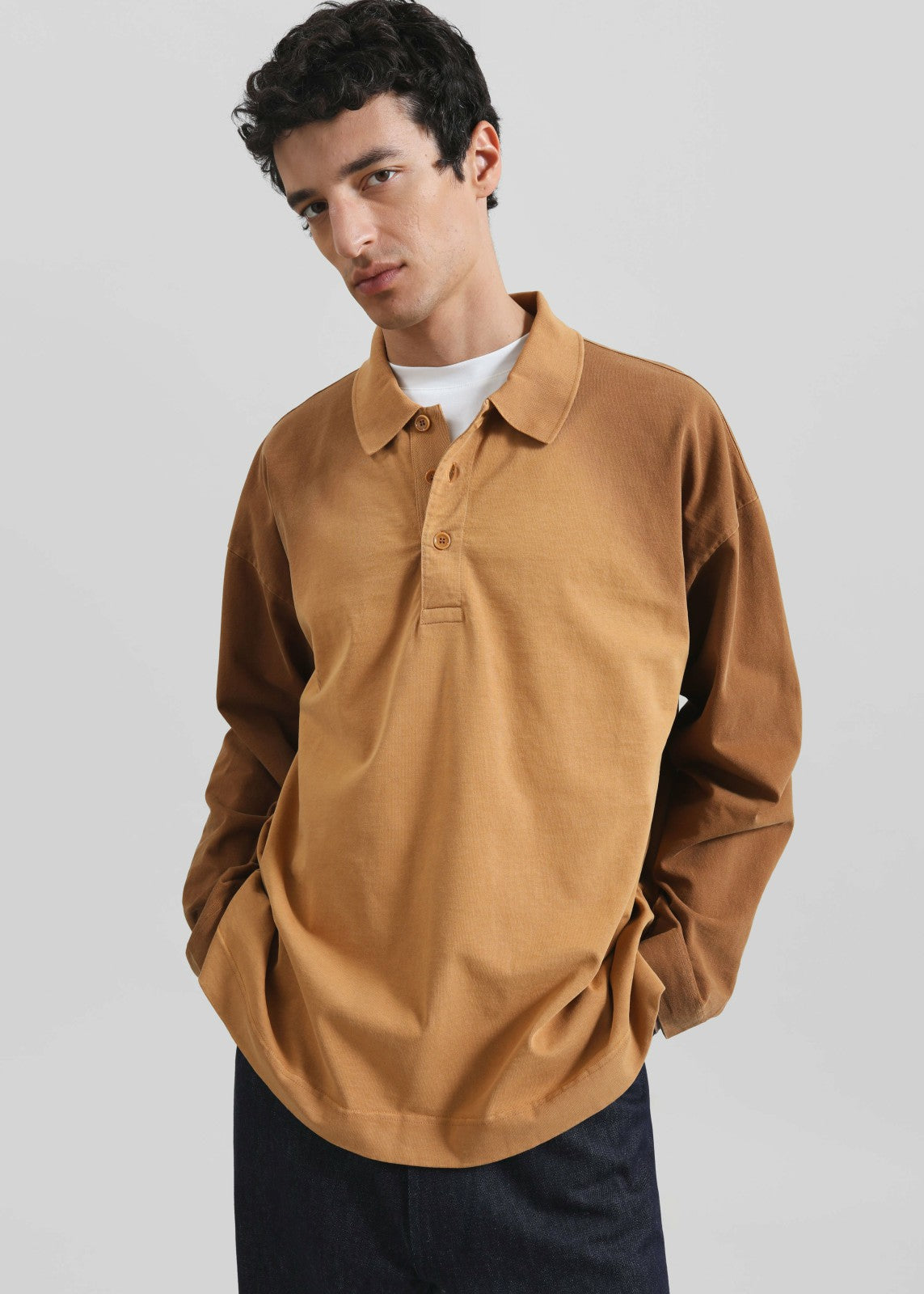 JW Anderson Long Sleeve Rugby Polo - Tobacco