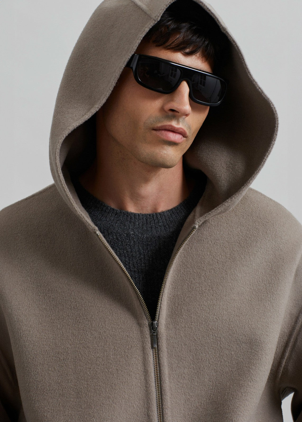 Rye Hooded Wool Jacket - Light Brown