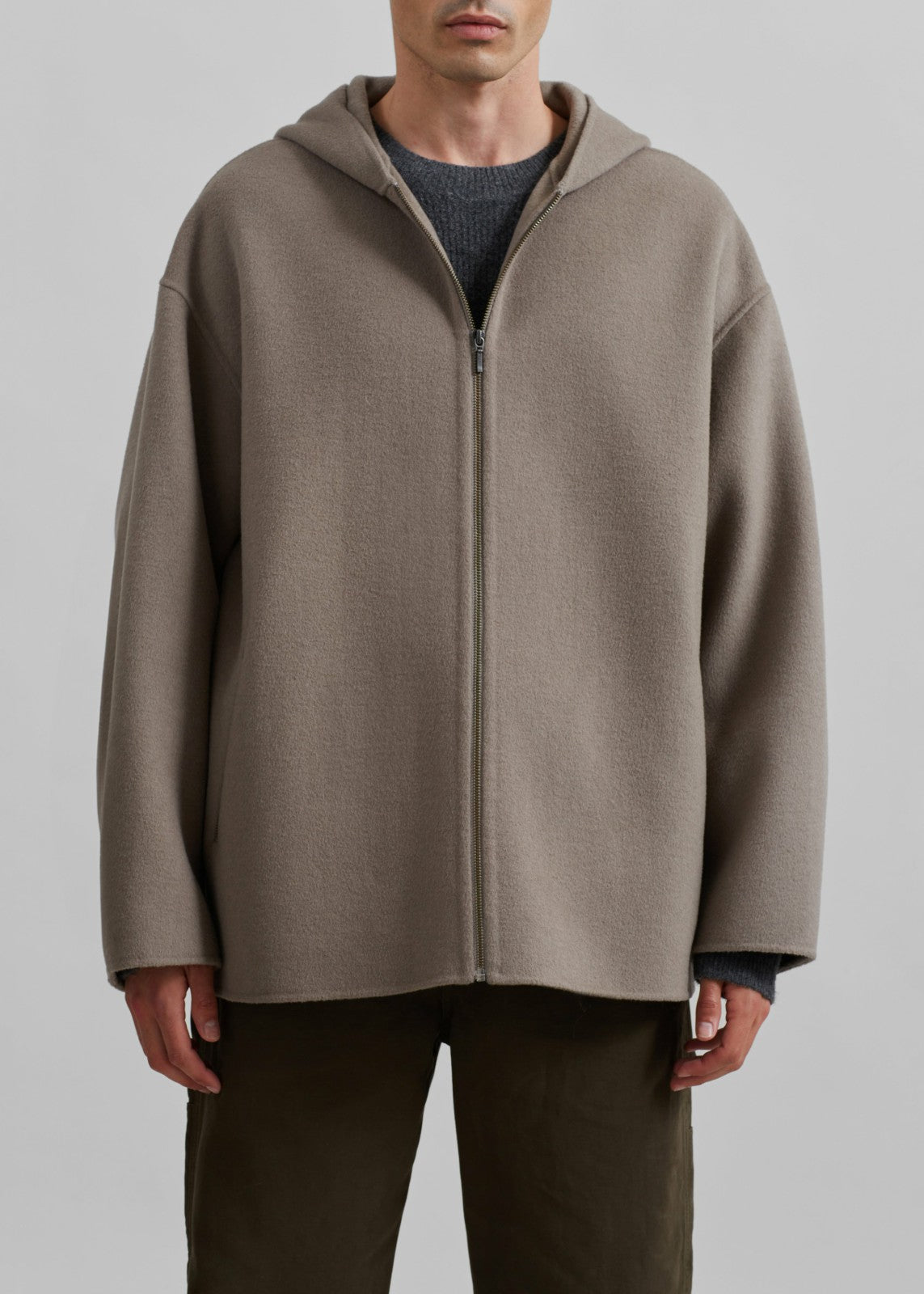 Rye Hooded Wool Jacket - Light Brown