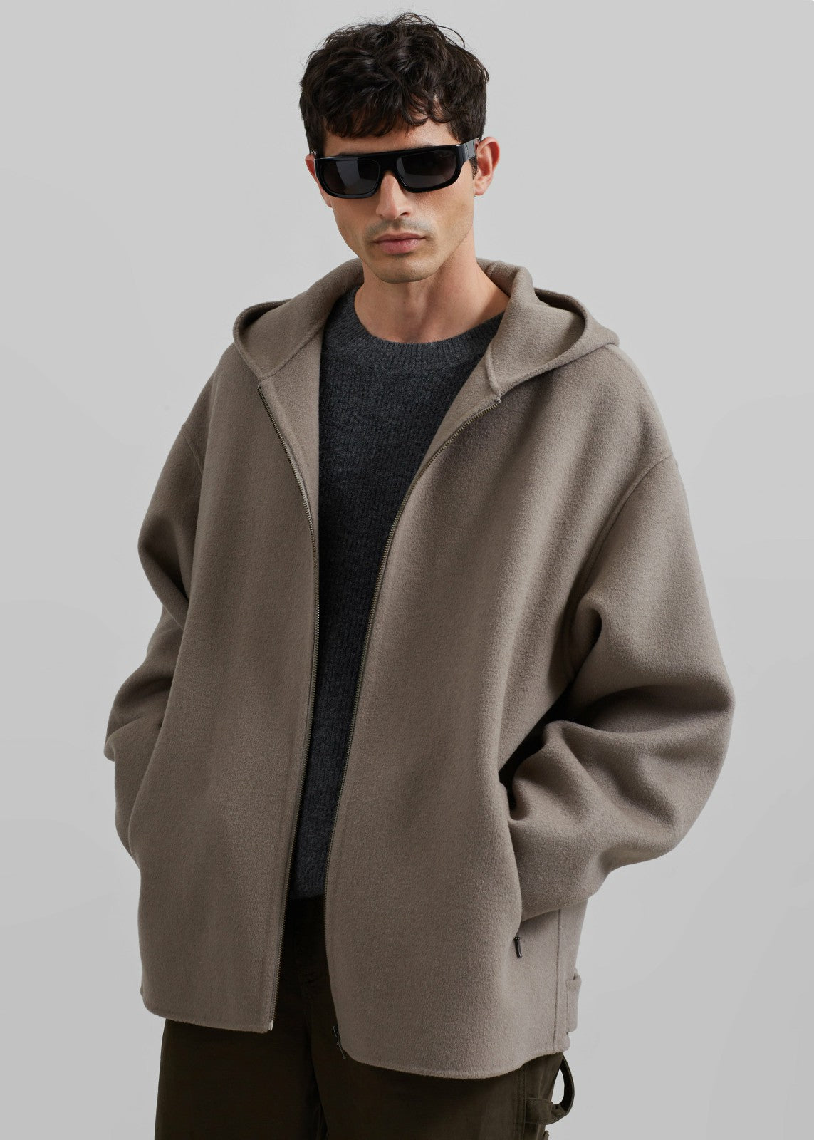 Rye Hooded Wool Jacket - Light Brown