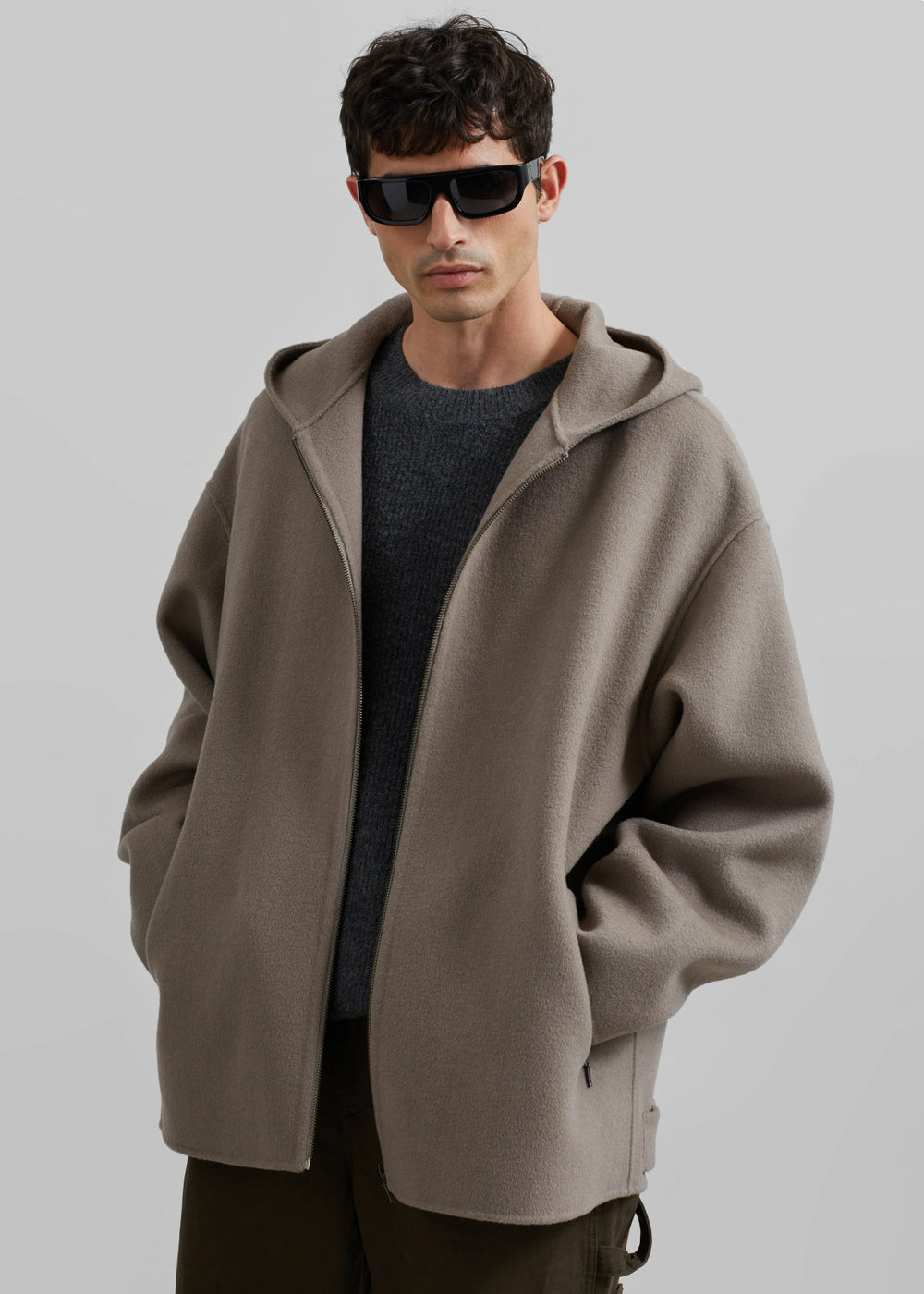Rye Hooded Wool Jacket - Light Brown