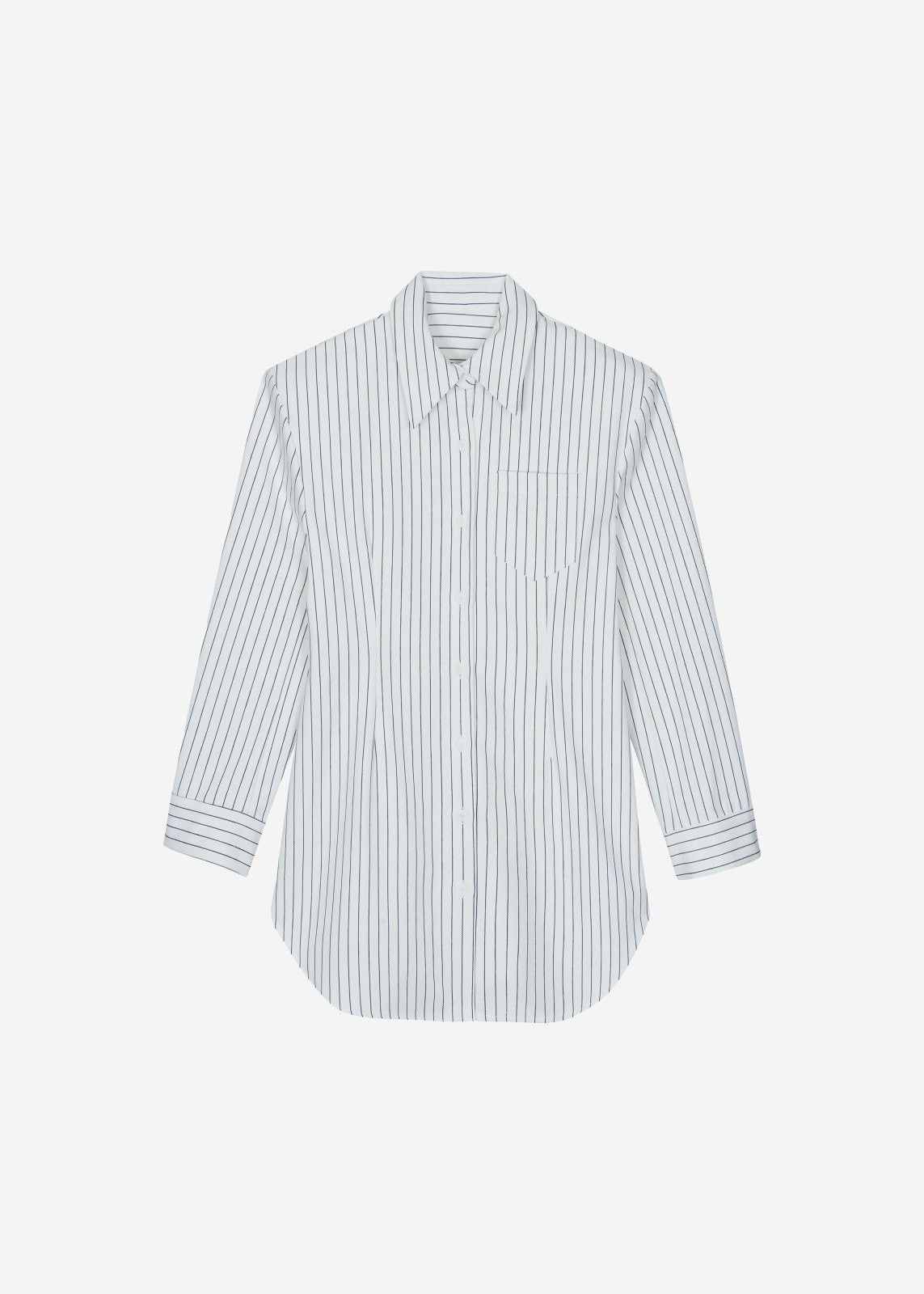 Sterford Pocket Shirt - White/Black Stripe