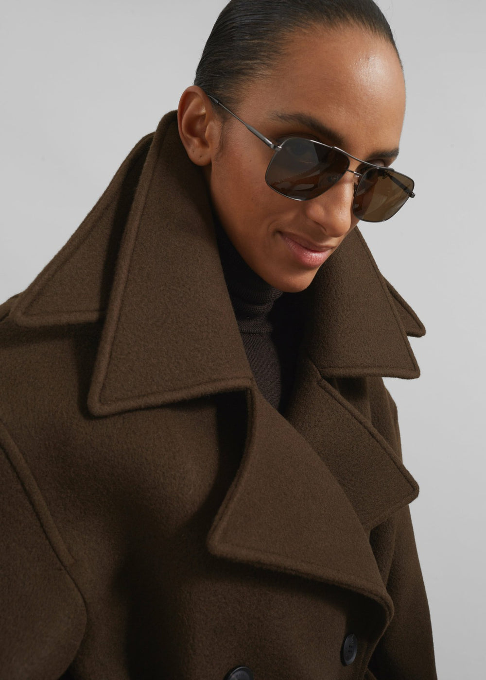 Calbourne Oversized Wool Coat - Brown