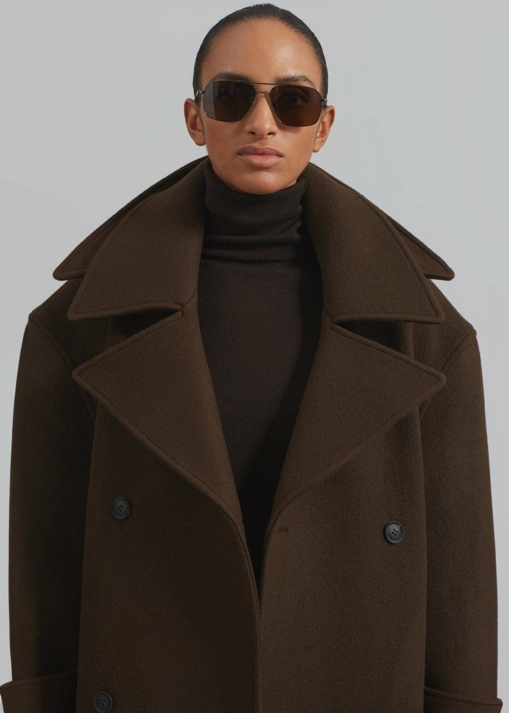 Calbourne Oversized Wool Coat - Brown